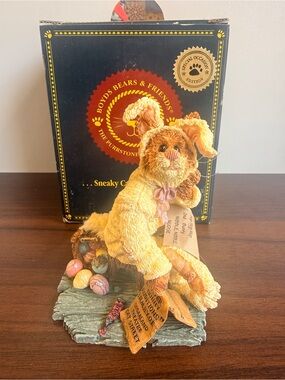 Boyds Bears Sneaky Cats Lionel Purrimore Easter Bunny Purrfect Audition